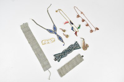 Lot 309 - BUTLER & WILSON; a diamanté choker and cuff,...