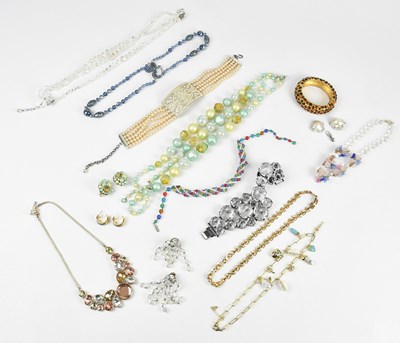 Lot 360 - KENNETH LANE; a pair of vintage silver tone...