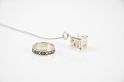 Lot 201 - TIFFANY & CO; a sterling silver 1995 ring,...