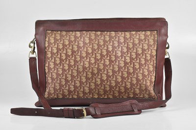 Lot 347 - CHRISTIAN DIOR; a vintage burgundy leather and...