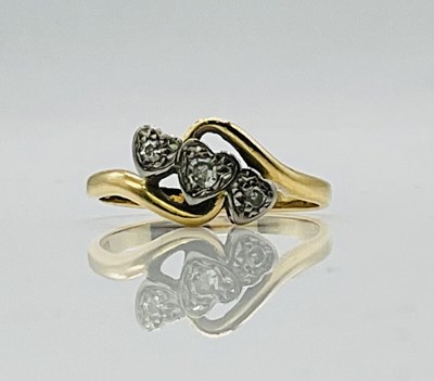 Lot 709 - An 18ct yellow gold and white metal mounted...