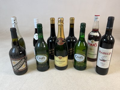 Lot 338 - CHAMPAGNE AND ASSORTED ALCOHOL; a bottle of...