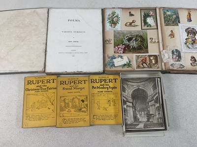 Lot 483 - An extensively filled Victorian scrap album,...
