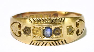 Lot 149 - A 15ct yellow gold ring (damaged and missing...