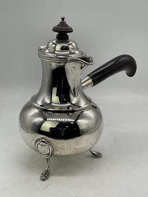 Lot 586 - An Edwardian hallmarked silver hot chocolate...
