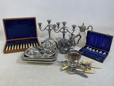 Lot 563 - A quantity of silver plate including three...