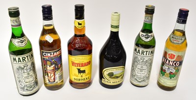 Lot 329 - Six bottles of mixed alcohol, comprising two...