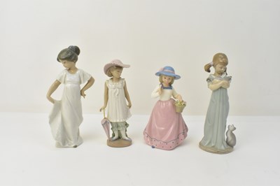 Lot 157 - LLADRÓ; a high glazed porcelain figure of a...