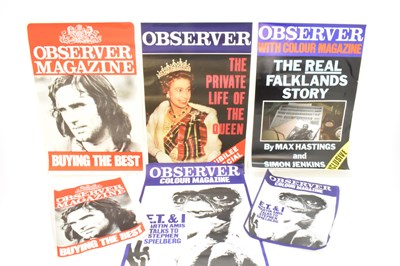 Lot 1040 - Six Observer newspaper billboard posters in...