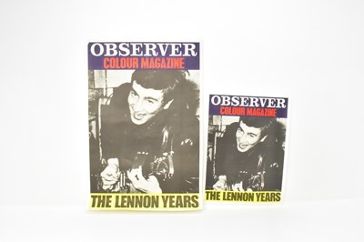 Lot 1039 - JOHN LENNON; two Observer Newspaper billboard...