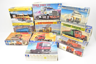 Lot 672 - ITALERI; ten boxed 1:24 scale model kits...