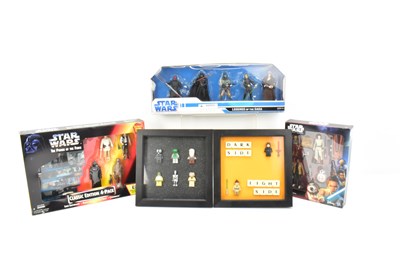 Lot 713 - STAR WARS; three boxed figure packs comprising...