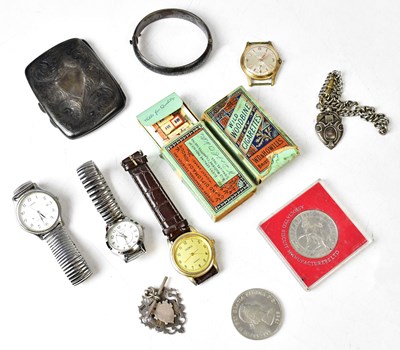 Lot 1060 - A group of hallmarked silver items, comprising...