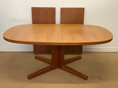 Lot 883 - A 1970s Danish teak extending dining table...