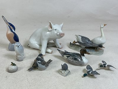 Lot 351 - ROYAL COPENHAGEN; ten figures and figure...