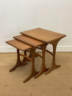 Lot 935 - G PLAN; a Fresco teak nest of tables, height...
