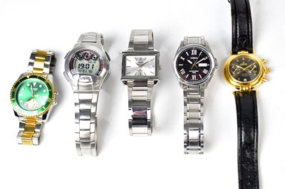 Lot 1405 - Five gentlemen's wristwatches, comprising...