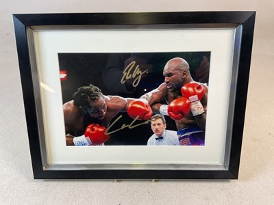 Lot 461 - LENNOX LEWIS & EVANDER HOLYFIELD; a dual...