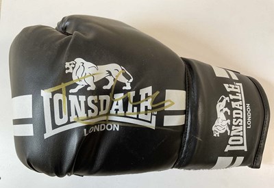 Lot 462 - TYSON FURY; a signed Lonsdale lightweight...