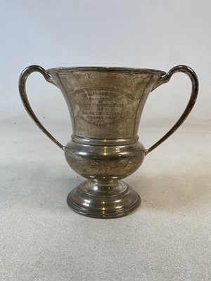 Lot 572 - A large Edwardian hallmarked silver twin...