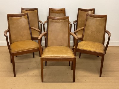 Lot 937 - G PLAN; a set of six Fresco teak carver dining...