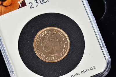 Lot 1080 - An Elizabeth II sovereign, 2013, encapsulated,...