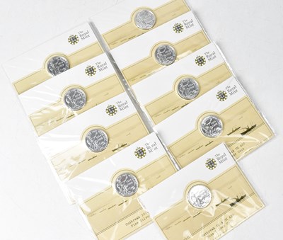 Lot 1100 - THE ROYAL MINT; nine silver coins, Outbreak...