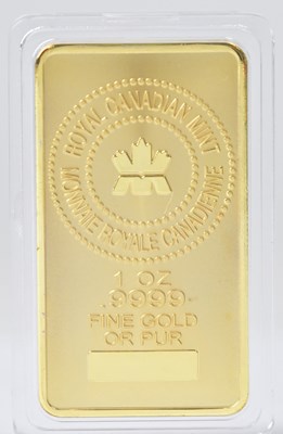 Lot 1074 - ROYAL CANADIAN MINT; a 1oz 24ct gold ingot,...
