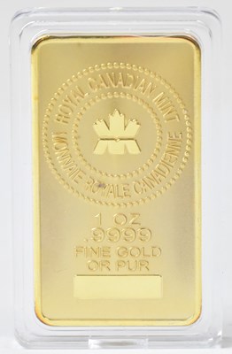 Lot 1076 - ROYAL CANADIAN MINT; a 1oz 24ct gold ingot,...