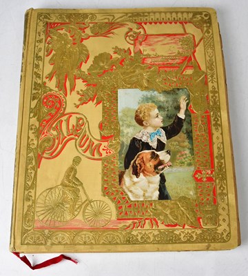 Lot 1049 - A late 19th/early 20th century scrap album,...