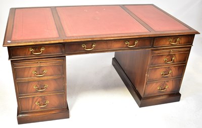 Lot 73 - REPRODUX; a large reproduction mahogany twin...