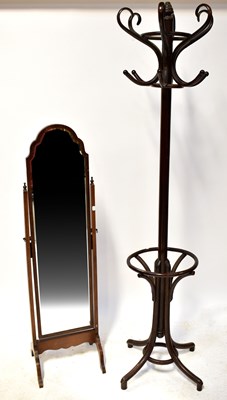 Lot 34 - A Thonet-style bentwood hatstand, together...