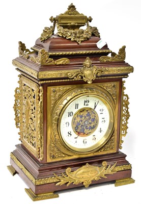 Lot 140 - A 19th century walnut brass bound bracket...