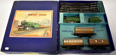 Lot 410 - HORNBY; a boxed no. 501 Passenger set, O gauge,...