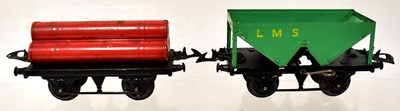 Lot 384 - HORNBY; two boxed O gauge wagons, Hopper Wagon...
