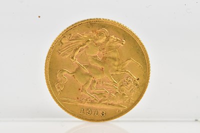 Lot 1098 - A George V half sovereign, 1913.