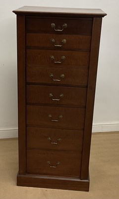 Lot 870 - A Victorian mahogany eight graduating drawer...