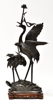 Lot A large and impressive Japanese Meiji period...