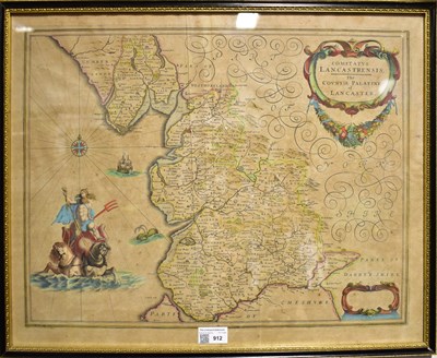 Lot 912 - WILLIAM SPEED; Comitatus Lancastrensis, hand...