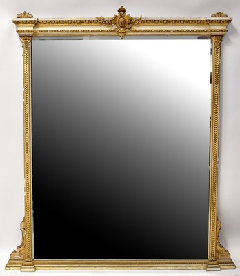 Lot 67 - A large cream painted gilt heightened...