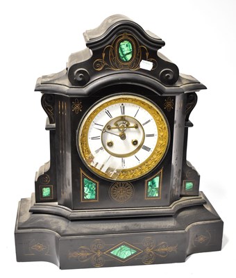 Lot 122 - S. MARTI ET CIE; a large Victorian black slate...