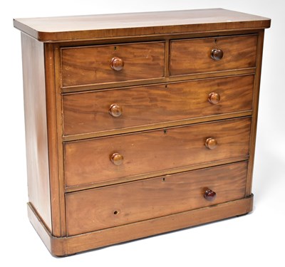 Lot 41 - A Victorian mahogany chest of drawers, the...