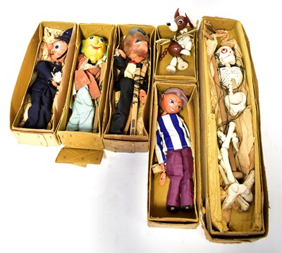 Lot 556 - PELHAM PUPPETS; six boxed puppets comprising...