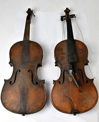 Lot 1011 - A full violin size with 36cm two piece back...
