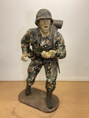 Lot 850 - A fibreglass and resin American G I figure...