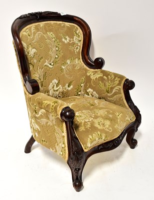 Lot 620 - A Victorian mahogany dolls' spoon back...