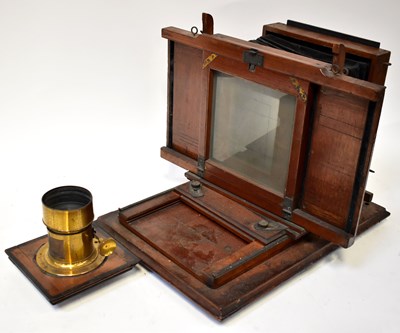 Lot 756 - A 19th century mahogany and lacquered brass...