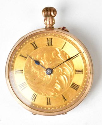 Lot 1368 - A 9ct gold cased crown wind pocket watch, the...