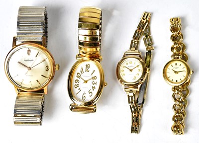 Lot 1384 - ROAMER; a ladies' 9ct gold wristwatch, with...