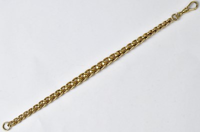 Lot 1203 - A 9ct yellow gold graduated fancy link...